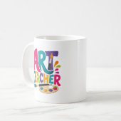 Cadeau waardering kunstdocent koffiemok (Voorkant links)