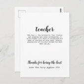 Cadeau waardering leraar briefkaart (Voorkant / Achterkant)