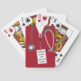 Cadeau waardering verpleegster pokerkaarten