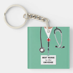 Cadeau waardering verpleegster sleutelhanger