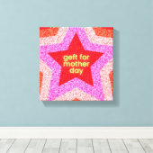 Cadeau wandkunst voor moederdag canvas afdruk (Insitu (Houten vloer))