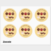 Cadeau warme chocoladebom met familienaam ronde sticker (Vel)
