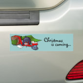 Cadeau-Wrapping Penguin Bumpersticker (Op auto)