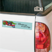 Cadeau-Wrapping Penguin Bumpersticker (Op Truck)
