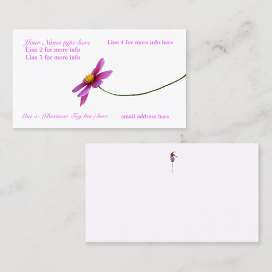 Cadeau zelf: met een beetje natuur visitekaartje (Voorkant / Achterkant)