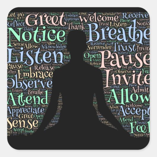 Cadeau zijn voor jezelf en anderen vierkante sticker (Voorkant)