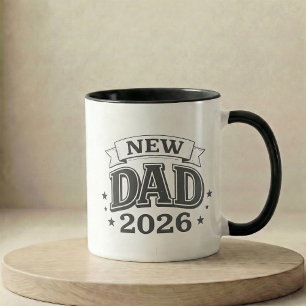 Cadeau zwangerschapsaankondiging Nieuwe Vader 2026 Mok