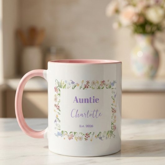 Cadeau zwangerschapsaankondiging tante mok