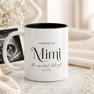 Cadeau zwangerschapsaankondiging voor Mimi Tweekleurige Koffiemok