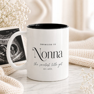 Cadeau zwangerschapsaankondiging voor Nonna Tweekleurige Koffiemok