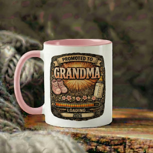 Cadeau zwangerschapsaankondiging voor oma tweekleurige koffiemok