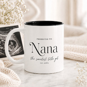 Cadeau zwangerschapsaankondiging voor oma tweekleurige koffiemok
