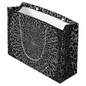 CADEAU _ ZWART_ZILVER GROOT CADEAUTAS (Achterkant Gekanteld)