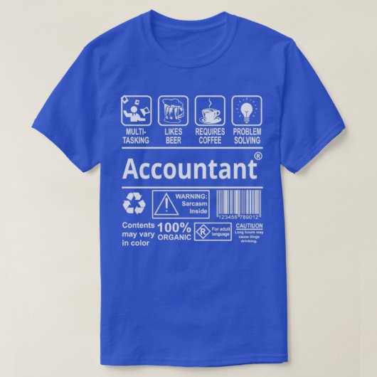 Cadeauaccountant voor multitasking t-shirt (Design voorkant)