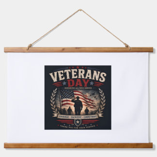 Cadeaubaan voor militaire veteranen - waardering v hangend wandkleed