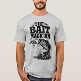 Cadeaubaar voor het vissen op baars, vintage grafi t-shirt