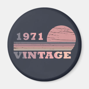 Cadeaubaartje voor verjaardagsfeestje uit 1971 magneet