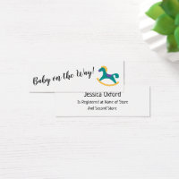 Cadeaubabyshower registratie met briefkaarten en s