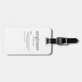 Cadeaubachelor Geschenktechnicus Definitie Bagagelabel (Voorkant horizontaal)