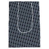 Cadeaubag - Abstracte Delphiniums Medium Cadeauzakje (Achterkant)
