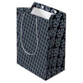 Cadeaubag - Abstracte Delphiniums Medium Cadeauzakje (Achterkant Gekanteld)