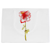 Cadeaubag Aquarel en Inkt Roos Groot Cadeauzakje (Voorkant)
