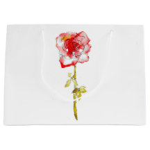 Cadeaubag Aquarel en Inkt Roos