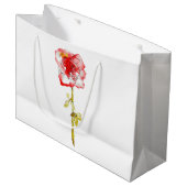 Cadeaubag Aquarel en Inkt Roos Groot Cadeauzakje (Voorkant Gekanteld)