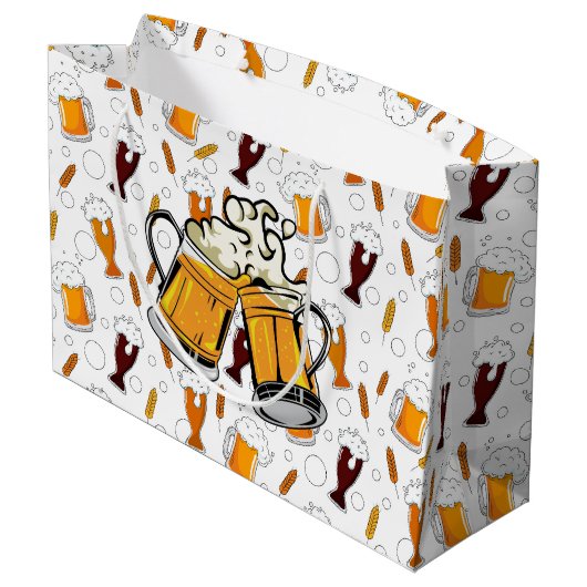 Cadeaubag Bierpullen Groot Cadeauzakje (Achterkant Gekanteld)