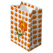 Cadeaubag - Calendula Bloesems Medium Cadeauzakje (Voorkant Gekanteld)