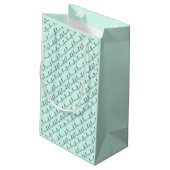 Cadeaubag Danslessen (Groen) Klein Cadeauzakje (Achterkant Gekanteld)