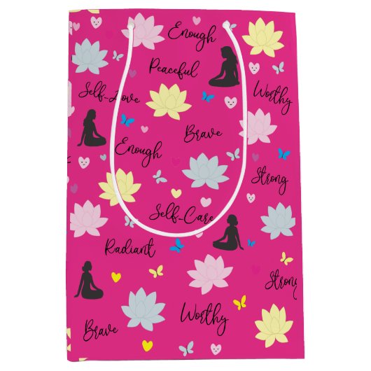 Cadeaubag | Empowering Lotus Bloemendesign Medium Cadeauzakje (Voorkant)