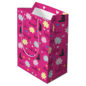 Cadeaubag | Empowering Lotus Bloemendesign Medium Cadeauzakje (Achterkant Gekanteld)