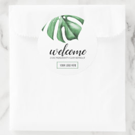 Cadeaubag Favor Labels voor Tropisch Zakelijk Even