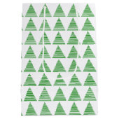 Cadeaubag - gestileerde kerstbomen medium cadeauzakje (Achterkant)