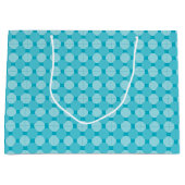 Cadeaubag (groot) - Overlappende cirkels in blauw Large Cadeautasje (Voorkant)