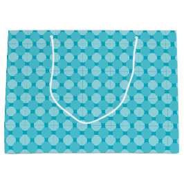 Cadeaubag (groot) - Overlappende cirkels in blauw Large Cadeautasje