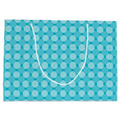 Cadeaubag (groot) - Overlappende cirkels in blauw Large Cadeautasje (Achterkant)