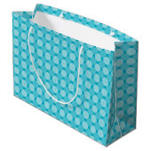 Cadeaubag (groot) - Overlappende cirkels in blauw Large Cadeautasje (Achterkant Gekanteld)