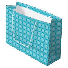 Cadeaubag (groot) - Overlappende cirkels in blauw Large Cadeautasje