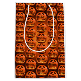 Cadeaubag Halloween enge pompoen Medium Cadeauzakje