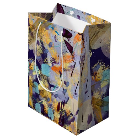 Cadeaubag in verfijnd design medium cadeauzakje (Achterkant Gekanteld)