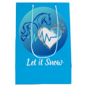 Cadeaubag Let it Snow! Medium Cadeauzakje (Achterkant)