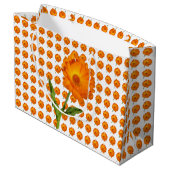 Cadeaubag (LG) - Calendula Bloesems Groot Cadeauzakje (Achterkant Gekanteld)