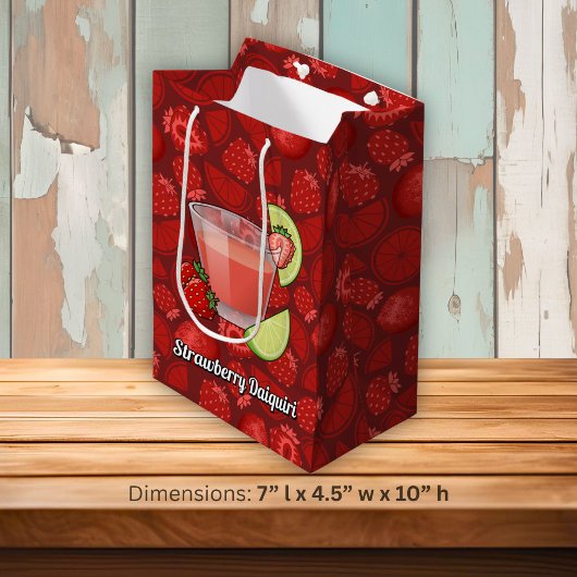 Cadeaubag met aardbeien Daiquiri Medium Cadeauzakje