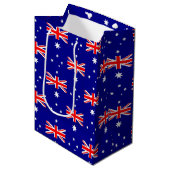 Cadeaubag met Australische vlag Medium Cadeauzakje (Voorkant Gekanteld)