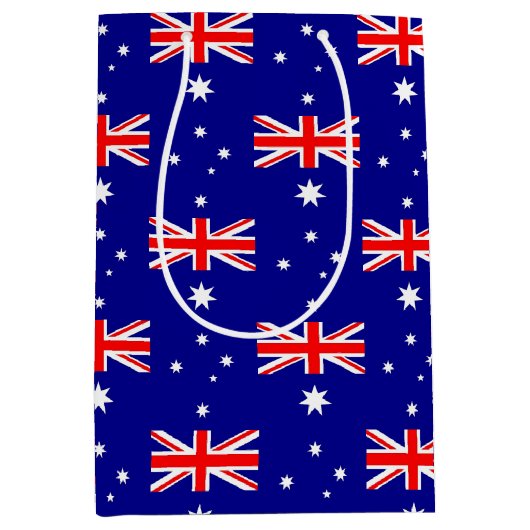 Cadeaubag met Australische vlag Medium Cadeauzakje (Voorkant)