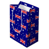 Cadeaubag met Australische vlag Medium Cadeauzakje (Achterkant Gekanteld)