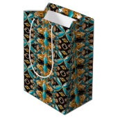 Cadeaubag met Bahamaanse kleuren Medium Cadeauzakje (Achterkant Gekanteld)