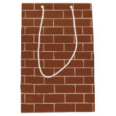 Cadeaubag met bakstenen muurontwerp medium cadeauzakje (Voorkant)